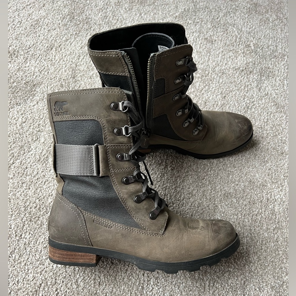 SOREL Emelie Conquest Bootie - Brown/Taupe (Size 8)